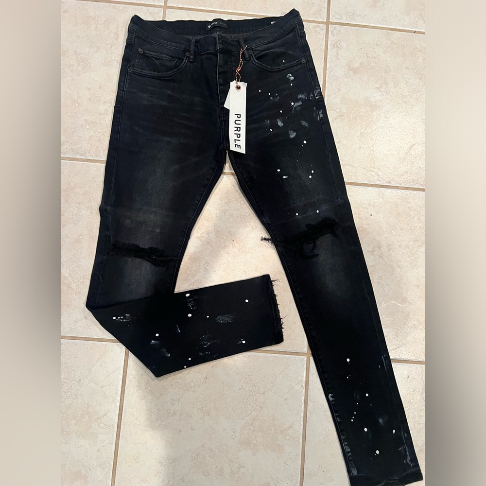 Purple Brand- mens jeans black